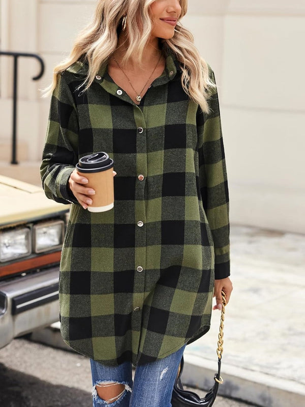 Women's Flannel Long Sleeve Plaid Button Down Shirts(BUY 2 FREE SHIPPING)